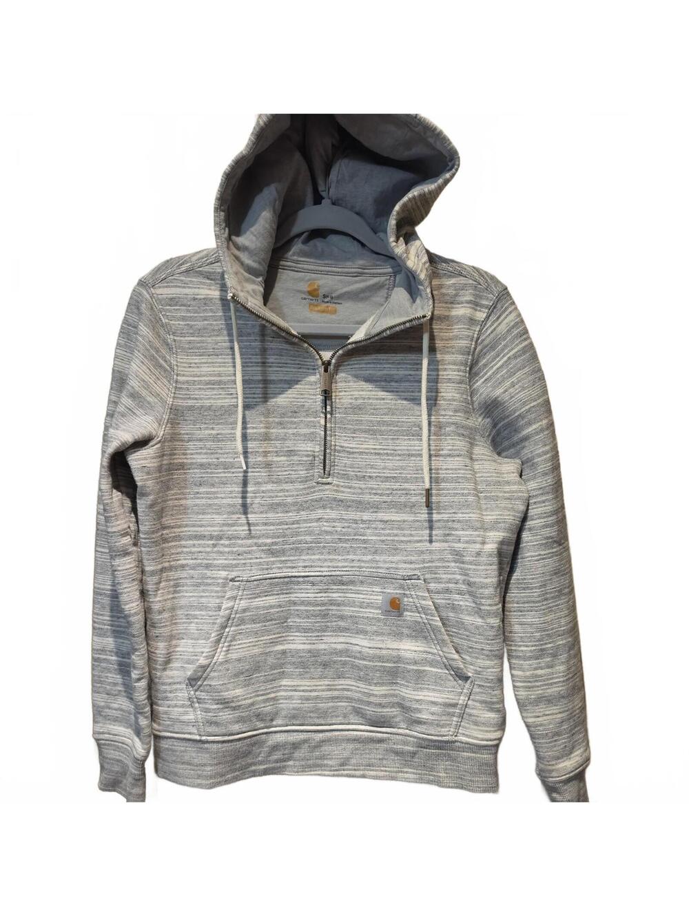 Carhartt Women's Hooded Sweatshirt Relaxed Fit, Grey, Size S 4-6 Medium Heavy